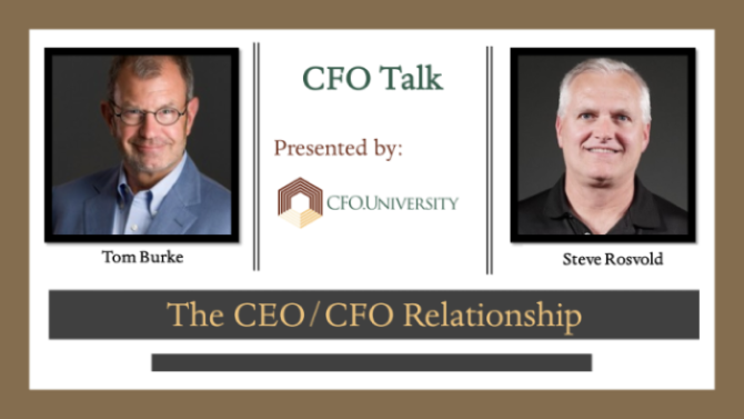 CFO Talk: The CEO/CFO Relationship with Tom Burke